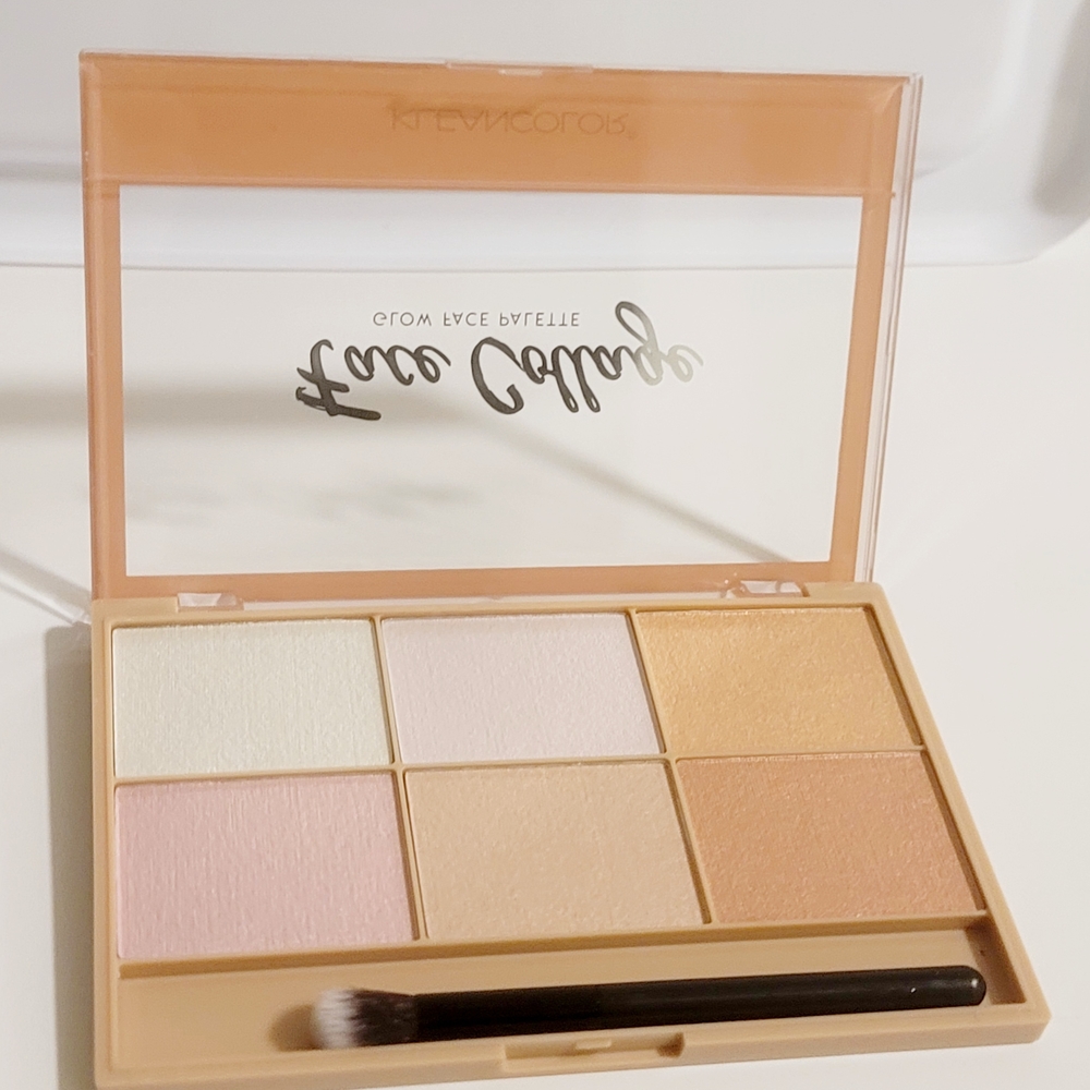 Kleancolor Radiant Glow Highlighter Palette - Pink, Gold, Cream